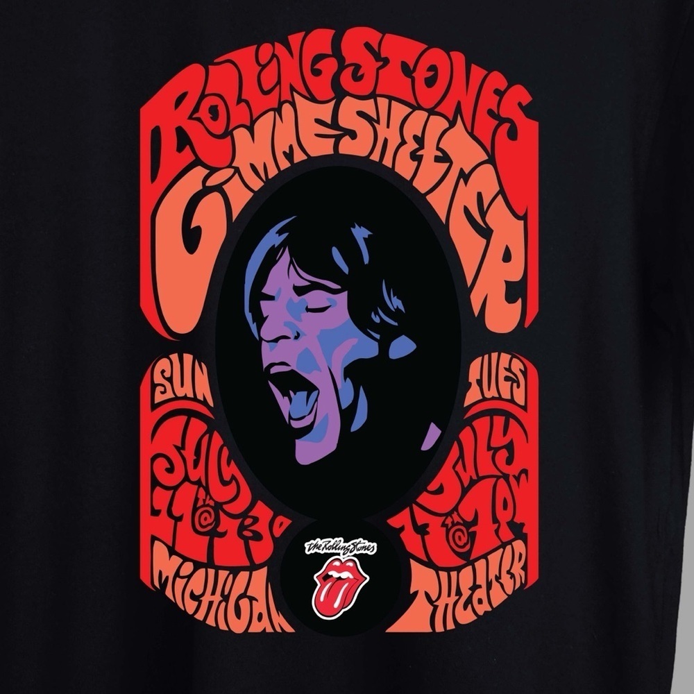 The Rolling Stones Gimme Shelter Graphic T Shirt Black NWT Size 2XL